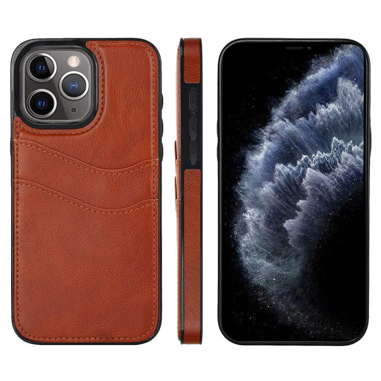Litchi Leather Skin Card Slots Phone Case, For iPhone 13 Pro, For iPhone 13, For iPhone 12, For iPhone 12 Pro Max, For iPhone 12 Pro, For iPhone 11 Pro Max, For iPhone 11, For iPhone 11 Pro