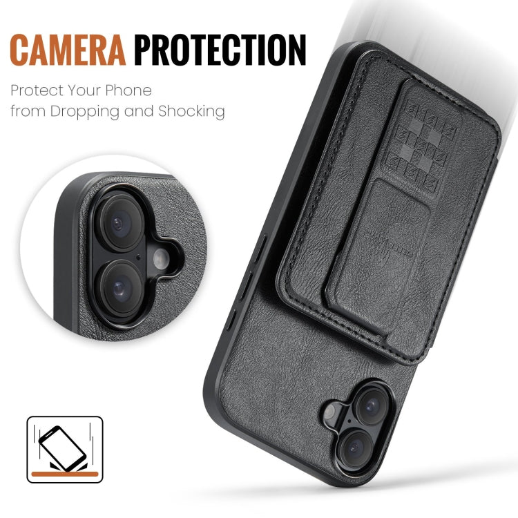 Fierre Shann Oil Wax Cow Leather Card Holder Back Phone Case, For iPhone 16, For iPhone 15 Pro Max, For iPhone 15 Pro, For iPhone 15 Plus, For iPhone 15, For iPhone 14 Plus, For iPhone 14, For iPhone 14 Pro