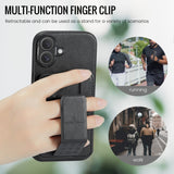 Fierre Shann Oil Wax Cow Leather Card Holder Back Phone Case, For iPhone 16, For iPhone 15 Pro Max, For iPhone 15 Pro, For iPhone 15 Plus, For iPhone 15, For iPhone 14 Plus, For iPhone 14, For iPhone 14 Pro