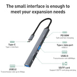 ADS-807 PD100 6 in 1 Type-C to PD100W + USB3.0 + USB2.0 + SD/TF HUB Docking Station, ADS-807
