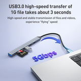 ADS-807 PD100 6 in 1 Type-C to PD100W + USB3.0 + USB2.0 + SD/TF HUB Docking Station, ADS-807