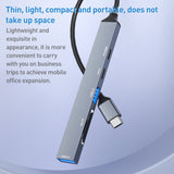 ADS-807 PD100 6 in 1 Type-C to PD100W + USB3.0 + USB2.0 + SD/TF HUB Docking Station, ADS-807
