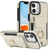 Elastic Card Bag Ring Holder Phone Case, For iPhone 13, For iPhone 12, For iPhone 12 Pro Max, For iPhone 12 Pro, For iPhone 11 Pro Max, For iPhone 11, For iPhone 11 Pro