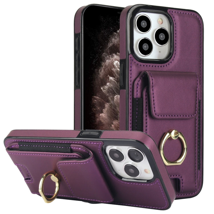 Elastic Card Bag Ring Holder Phone Case, For iPhone 13, For iPhone 12, For iPhone 12 Pro Max, For iPhone 12 Pro, For iPhone 11 Pro Max, For iPhone 11, For iPhone 11 Pro