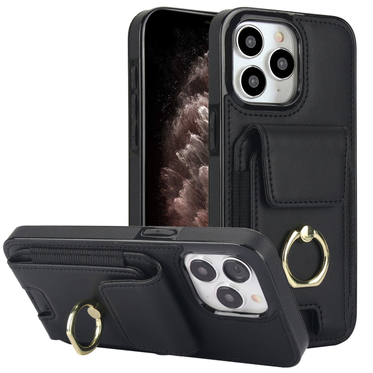Elastic Card Bag Ring Holder Phone Case, For iPhone 13, For iPhone 12, For iPhone 12 Pro Max, For iPhone 12 Pro, For iPhone 11 Pro Max, For iPhone 11, For iPhone 11 Pro