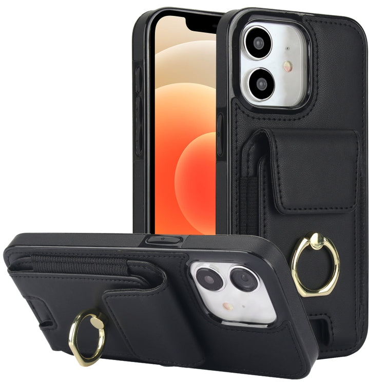 Elastic Card Bag Ring Holder Phone Case, For iPhone 13, For iPhone 12, For iPhone 12 Pro Max, For iPhone 12 Pro, For iPhone 11 Pro Max, For iPhone 11, For iPhone 11 Pro