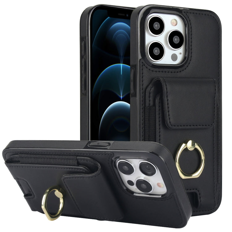 Elastic Card Bag Ring Holder Phone Case, For iPhone 13, For iPhone 12, For iPhone 12 Pro Max, For iPhone 12 Pro, For iPhone 11 Pro Max, For iPhone 11, For iPhone 11 Pro