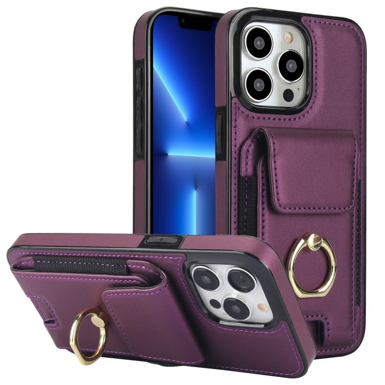 Elastic Card Bag Ring Holder Phone Case, For iPhone 15 Pro Max, For iPhone 15 Pro, For iPhone 15, For iPhone 14, For iPhone 14 Pro, For iPhone 14 Pro Max, For iPhone 13 Pro Max, For iPhone 13 Pro