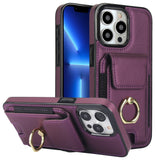 Elastic Card Bag Ring Holder Phone Case, For iPhone 15 Pro Max, For iPhone 15 Pro, For iPhone 15, For iPhone 14, For iPhone 14 Pro, For iPhone 14 Pro Max, For iPhone 13 Pro Max, For iPhone 13 Pro