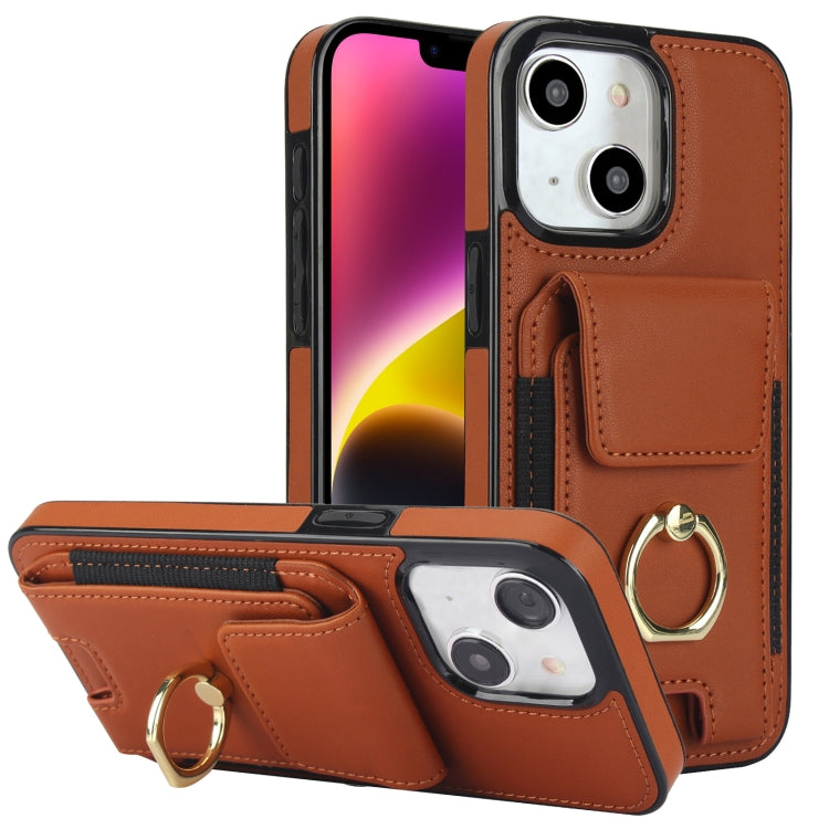 Elastic Card Bag Ring Holder Phone Case, For iPhone 15 Pro Max, For iPhone 15 Pro, For iPhone 15, For iPhone 14, For iPhone 14 Pro, For iPhone 14 Pro Max, For iPhone 13 Pro Max, For iPhone 13 Pro