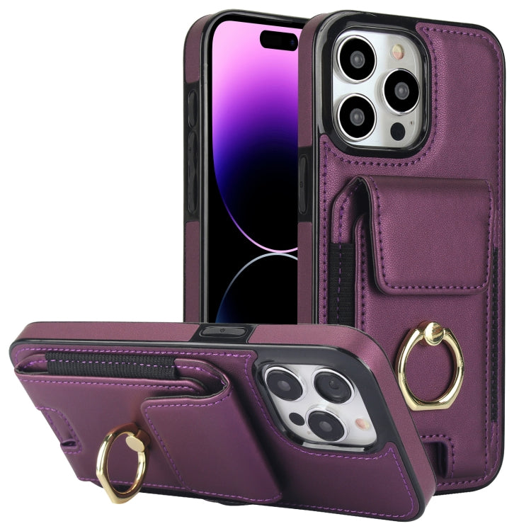Elastic Card Bag Ring Holder Phone Case, For iPhone 15 Pro Max, For iPhone 15 Pro, For iPhone 15, For iPhone 14, For iPhone 14 Pro, For iPhone 14 Pro Max, For iPhone 13 Pro Max, For iPhone 13 Pro