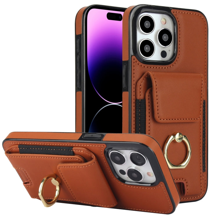 Elastic Card Bag Ring Holder Phone Case, For iPhone 15 Pro Max, For iPhone 15 Pro, For iPhone 15, For iPhone 14, For iPhone 14 Pro, For iPhone 14 Pro Max, For iPhone 13 Pro Max, For iPhone 13 Pro