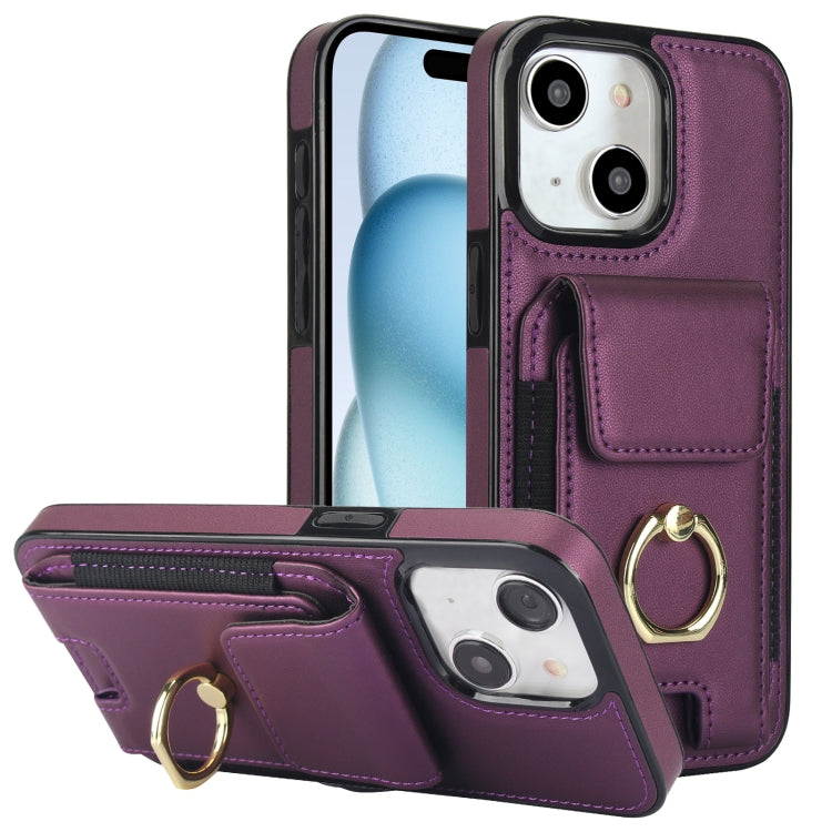 Elastic Card Bag Ring Holder Phone Case, For iPhone 15 Pro Max, For iPhone 15 Pro, For iPhone 15, For iPhone 14, For iPhone 14 Pro, For iPhone 14 Pro Max, For iPhone 13 Pro Max, For iPhone 13 Pro