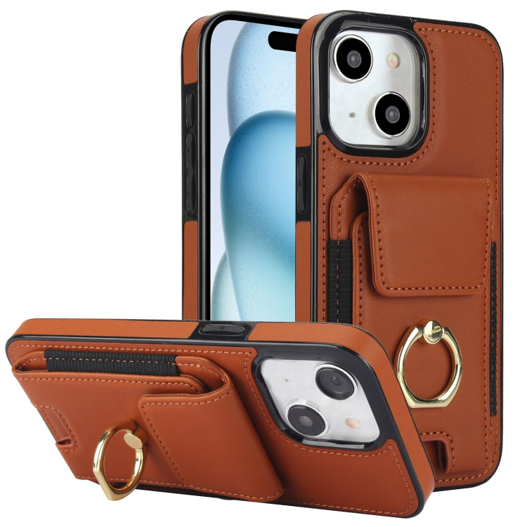 Elastic Card Bag Ring Holder Phone Case, For iPhone 15 Pro Max, For iPhone 15 Pro, For iPhone 15, For iPhone 14, For iPhone 14 Pro, For iPhone 14 Pro Max, For iPhone 13 Pro Max, For iPhone 13 Pro