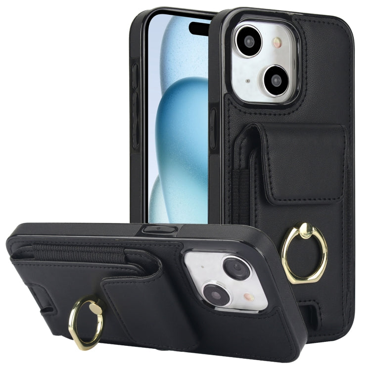 Elastic Card Bag Ring Holder Phone Case, For iPhone 15 Pro Max, For iPhone 15 Pro, For iPhone 15, For iPhone 14, For iPhone 14 Pro, For iPhone 14 Pro Max, For iPhone 13 Pro Max, For iPhone 13 Pro