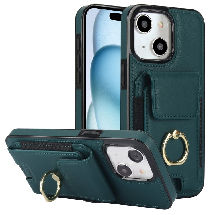 Elastic Card Bag Ring Holder Phone Case, For iPhone 15 Pro Max, For iPhone 15 Pro, For iPhone 15, For iPhone 14, For iPhone 14 Pro, For iPhone 14 Pro Max, For iPhone 13 Pro Max, For iPhone 13 Pro