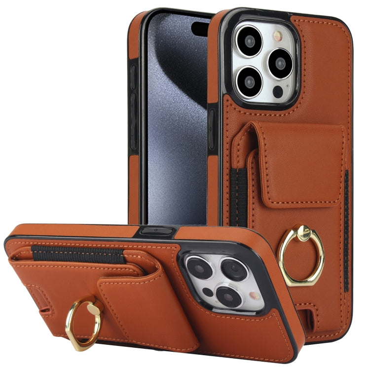 Elastic Card Bag Ring Holder Phone Case, For iPhone 15 Pro Max, For iPhone 15 Pro, For iPhone 15, For iPhone 14, For iPhone 14 Pro, For iPhone 14 Pro Max, For iPhone 13 Pro Max, For iPhone 13 Pro