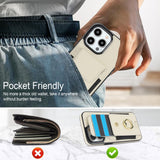 Elastic Card Bag Ring Holder Phone Case, For iPhone 15 Pro Max, For iPhone 15 Pro, For iPhone 15, For iPhone 14, For iPhone 14 Pro, For iPhone 14 Pro Max, For iPhone 13 Pro Max, For iPhone 13 Pro