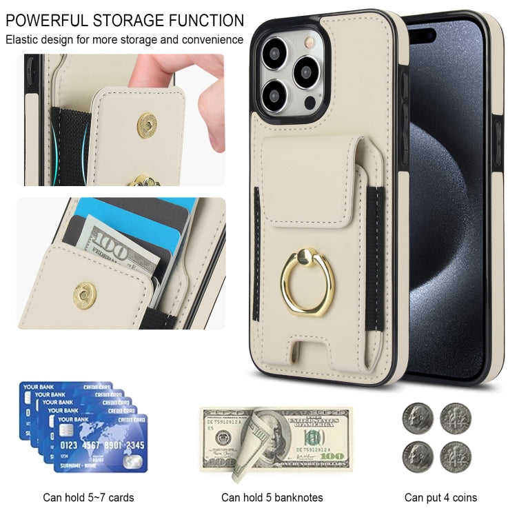 Elastic Card Bag Ring Holder Phone Case, For iPhone 15 Pro Max, For iPhone 15 Pro, For iPhone 15, For iPhone 14, For iPhone 14 Pro, For iPhone 14 Pro Max, For iPhone 13 Pro Max, For iPhone 13 Pro