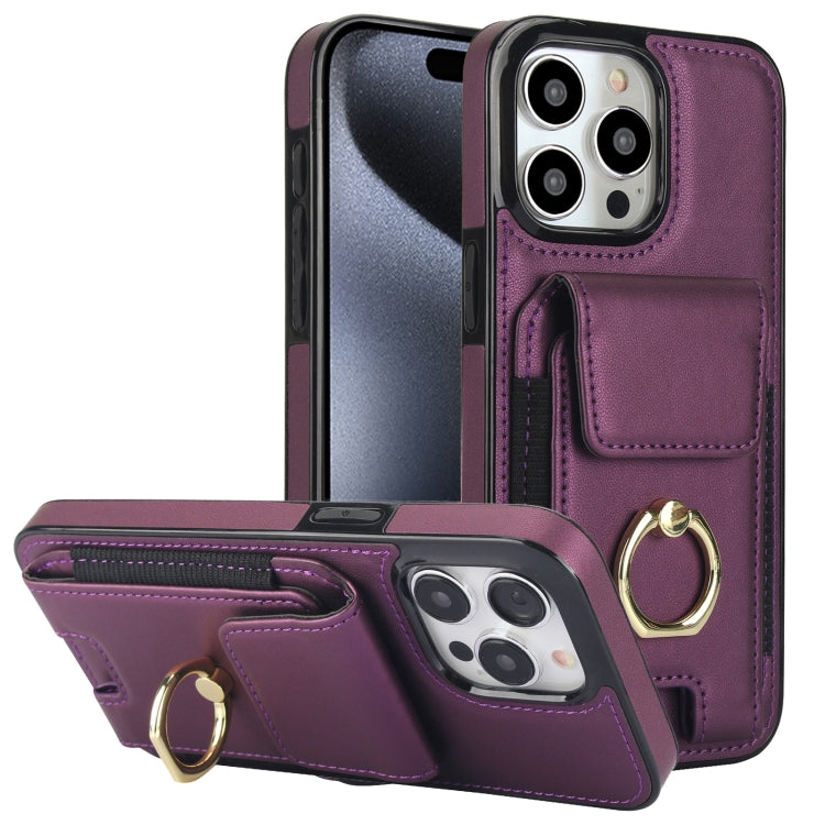 Elastic Card Bag Ring Holder Phone Case, For iPhone 15 Pro Max, For iPhone 15 Pro, For iPhone 15, For iPhone 14, For iPhone 14 Pro, For iPhone 14 Pro Max, For iPhone 13 Pro Max, For iPhone 13 Pro