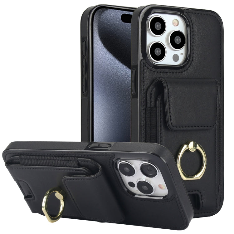 Elastic Card Bag Ring Holder Phone Case, For iPhone 15 Pro Max, For iPhone 15 Pro, For iPhone 15, For iPhone 14, For iPhone 14 Pro, For iPhone 14 Pro Max, For iPhone 13 Pro Max, For iPhone 13 Pro