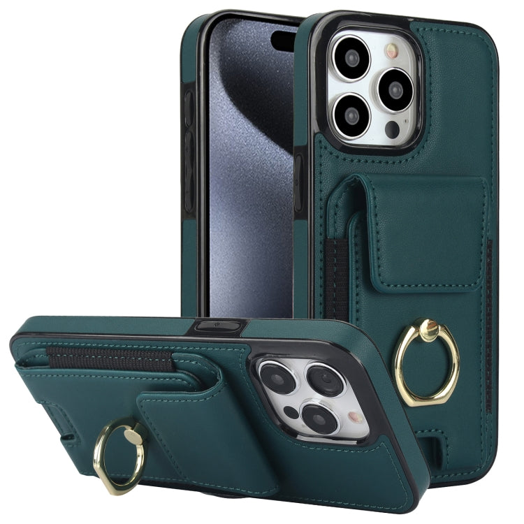 Elastic Card Bag Ring Holder Phone Case, For iPhone 15 Pro Max, For iPhone 15 Pro, For iPhone 15, For iPhone 14, For iPhone 14 Pro, For iPhone 14 Pro Max, For iPhone 13 Pro Max, For iPhone 13 Pro