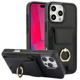 Elastic Card Bag Ring Holder Phone Case, For iPhone 17 Pro Max, For iPhone 17 Pro, For iPhone 17, For iPhone Air, For iPhone 16 Pro Max, For iPhone 16 Pro, For iPhone 16 Plus, For iPhone 16