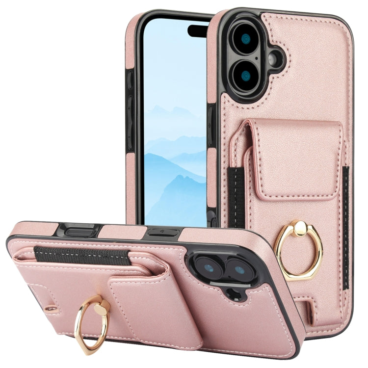 Elastic Card Bag Ring Holder Phone Case, For iPhone 17 Pro Max, For iPhone 17 Pro, For iPhone 17, For iPhone Air, For iPhone 16 Pro Max, For iPhone 16 Pro, For iPhone 16 Plus, For iPhone 16