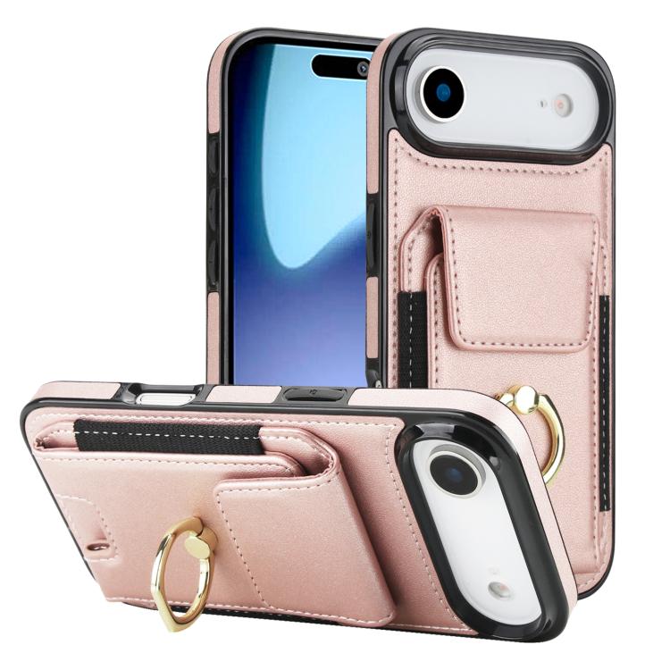 Elastic Card Bag Ring Holder Phone Case, For iPhone 17 Pro Max, For iPhone 17 Pro, For iPhone 17, For iPhone Air, For iPhone 16 Pro Max, For iPhone 16 Pro, For iPhone 16 Plus, For iPhone 16