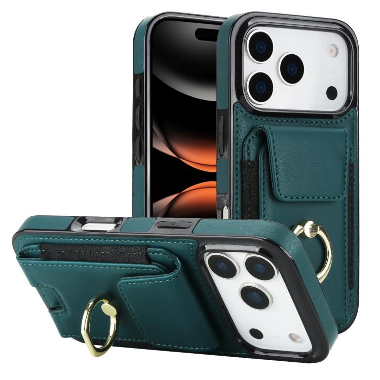 Elastic Card Bag Ring Holder Phone Case, For iPhone 17 Pro Max, For iPhone 17 Pro, For iPhone 17, For iPhone Air, For iPhone 16 Pro Max, For iPhone 16 Pro, For iPhone 16 Plus, For iPhone 16