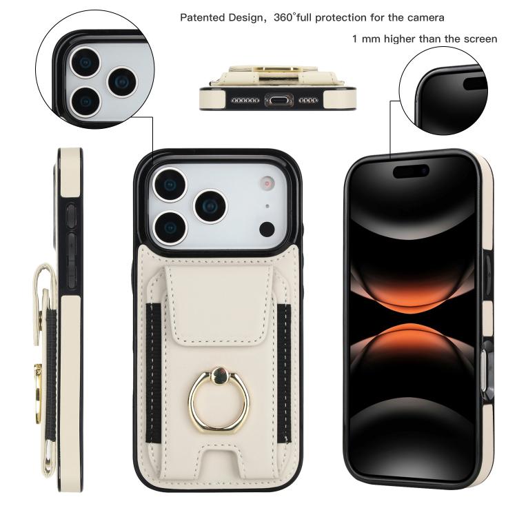 Elastic Card Bag Ring Holder Phone Case, For iPhone 17 Pro Max, For iPhone 17 Pro, For iPhone 17, For iPhone Air, For iPhone 16 Pro Max, For iPhone 16 Pro, For iPhone 16 Plus, For iPhone 16