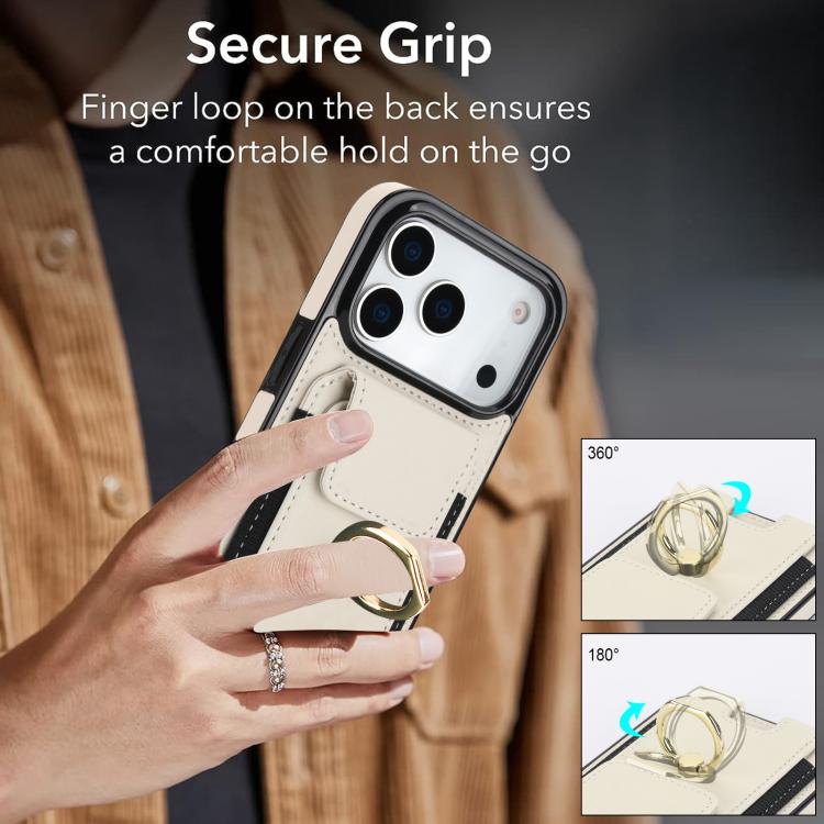 Elastic Card Bag Ring Holder Phone Case, For iPhone 17 Pro Max, For iPhone 17 Pro, For iPhone 17, For iPhone Air, For iPhone 16 Pro Max, For iPhone 16 Pro, For iPhone 16 Plus, For iPhone 16