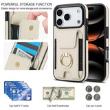 Elastic Card Bag Ring Holder Phone Case, For iPhone 17 Pro Max, For iPhone 17 Pro, For iPhone 17, For iPhone Air, For iPhone 16 Pro Max, For iPhone 16 Pro, For iPhone 16 Plus, For iPhone 16
