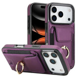 Elastic Card Bag Ring Holder Phone Case, For iPhone 17 Pro Max, For iPhone 17 Pro, For iPhone 17, For iPhone Air, For iPhone 16 Pro Max, For iPhone 16 Pro, For iPhone 16 Plus, For iPhone 16