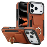 Elastic Card Bag Ring Holder Phone Case, For iPhone 17 Pro Max, For iPhone 17 Pro, For iPhone 17, For iPhone Air, For iPhone 16 Pro Max, For iPhone 16 Pro, For iPhone 16 Plus, For iPhone 16