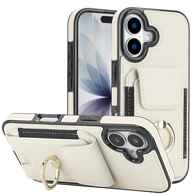 Elastic Card Bag Ring Holder Phone Case, For iPhone 17 Pro Max, For iPhone 17 Pro, For iPhone 17, For iPhone Air, For iPhone 16 Pro Max, For iPhone 16 Pro, For iPhone 16 Plus, For iPhone 16