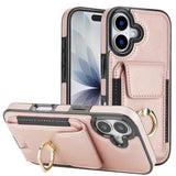 Elastic Card Bag Ring Holder Phone Case, For iPhone 17 Pro Max, For iPhone 17 Pro, For iPhone 17, For iPhone Air, For iPhone 16 Pro Max, For iPhone 16 Pro, For iPhone 16 Plus, For iPhone 16