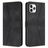 Triangle Solid Color Leather Phone Case, For iPhone 11 Pro