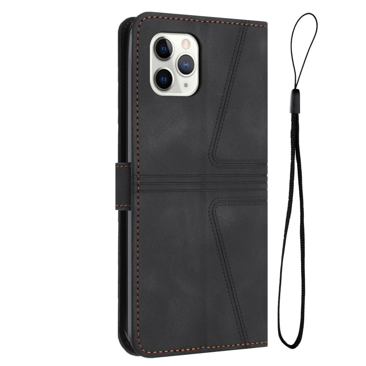 Triangle Solid Color Leather Phone Case, For iPhone 11 Pro