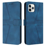 Triangle Solid Color Leather Phone Case, For iPhone 11 Pro