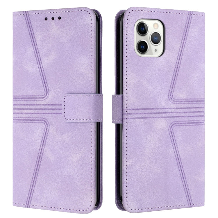 Triangle Solid Color Leather Phone Case, For iPhone 11 Pro