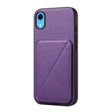 D04 Calf Texture Dual Card Slot Holder Phone Case, For iPhone 11, For iPhone 11 Pro, For iPhone X / XS, For iPhone XR, For iPhone XS Max, For iPhone 7 Plus / 8 Plus