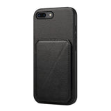 D04 Calf Texture Dual Card Slot Holder Phone Case, For iPhone 11, For iPhone 11 Pro, For iPhone X / XS, For iPhone XR, For iPhone XS Max, For iPhone 7 Plus / 8 Plus