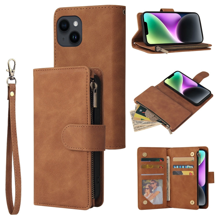 Multifunctional Multi-Card Wallet Phone Leather Case, For iPhone 15 Pro, For iPhone 15 Plus, For iPhone 15