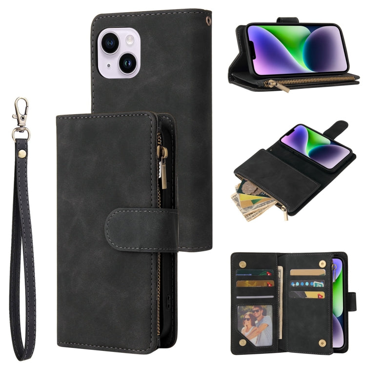 Multifunctional Multi-Card Wallet Phone Leather Case, For iPhone 15 Pro, For iPhone 15 Plus, For iPhone 15