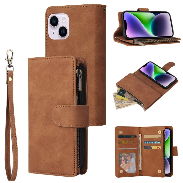 Multifunctional Multi-Card Wallet Phone Leather Case, For iPhone 15 Pro, For iPhone 15 Plus, For iPhone 15