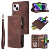 Multifunctional Multi-Card Wallet Phone Leather Case, For iPhone 15 Pro, For iPhone 15 Plus, For iPhone 15