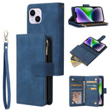 Multifunctional Multi-Card Wallet Phone Leather Case, For iPhone 15 Pro, For iPhone 15 Plus, For iPhone 15