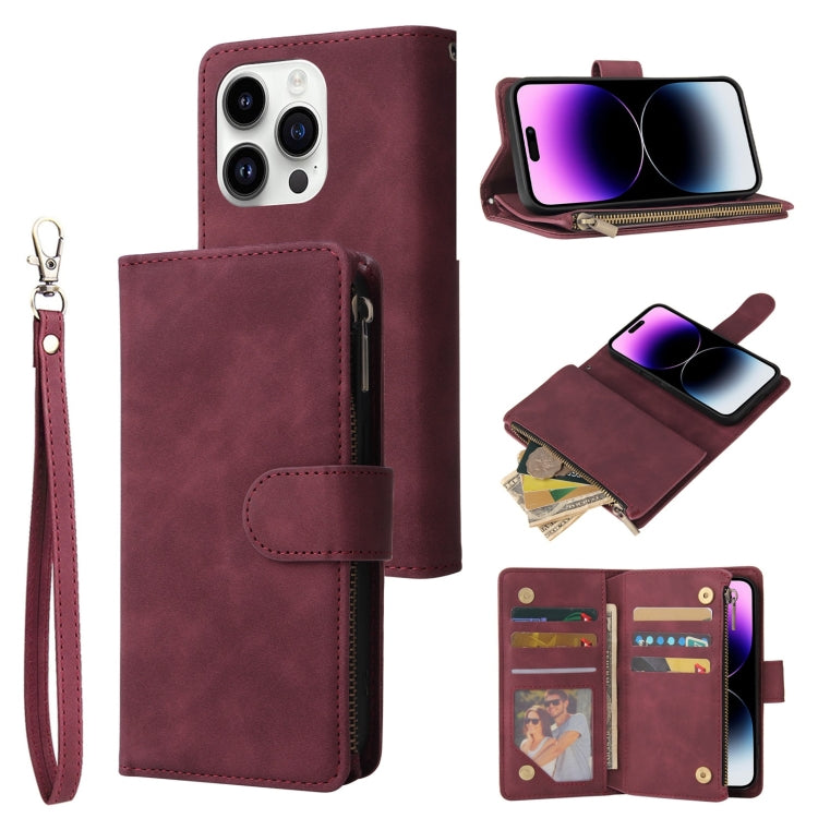 Multifunctional Multi-Card Wallet Phone Leather Case, For iPhone 15 Pro, For iPhone 15 Plus, For iPhone 15