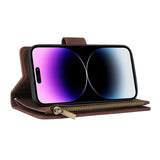 Multifunctional Multi-Card Wallet Phone Leather Case, For iPhone 15 Pro, For iPhone 15 Plus, For iPhone 15